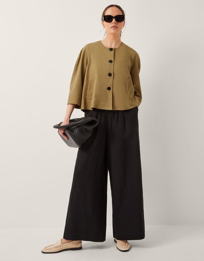 Verity 3/4 Sleeve Swing Jacket, Natural (NATURAL), large