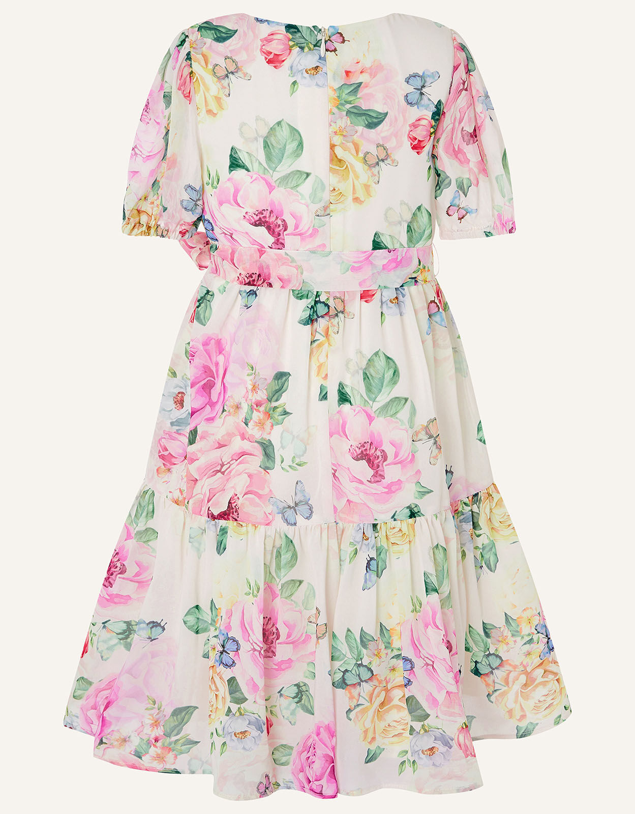Rose Print Chiffon Dress Multi Girls Dresses Monsoon ROI