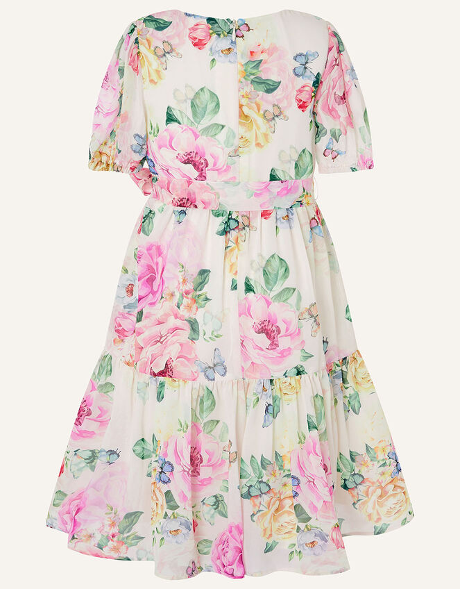 Rose Print Chiffon Dress, Multi (MULTI), large