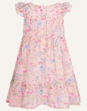 Baby Floral Chiffon Dress in Recycled Polyester, Pink (PALE PINK), large