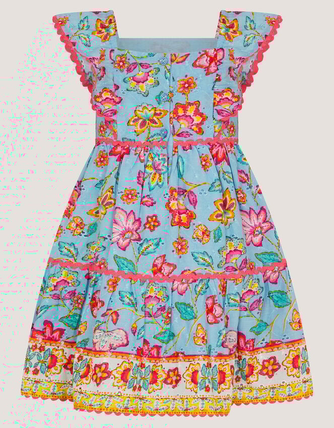 Baby Adara Floral Print Dress, Blue (BLUE), large