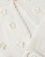 Ivy Floral Appliqu&eacute; Cardigan, Ivory (IVORY), large