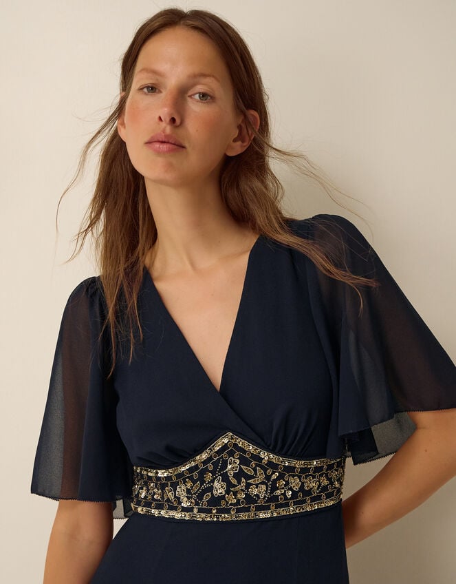 Sienna Embellished Maxi Dress, Blue (NAVY), large