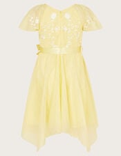Amelia Embroidered Dress, Yellow (LEMON), large