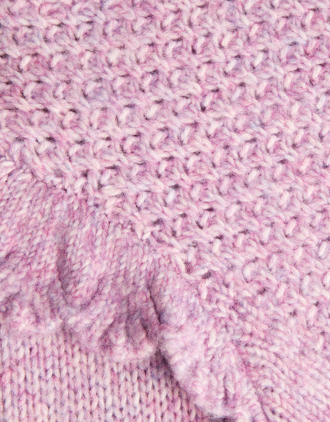Boutique Knit Scallop Jumper, Purple (PURPLE), large