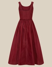 Ohio Taffeta Prom Dress, Red (BURGUNDY), large
