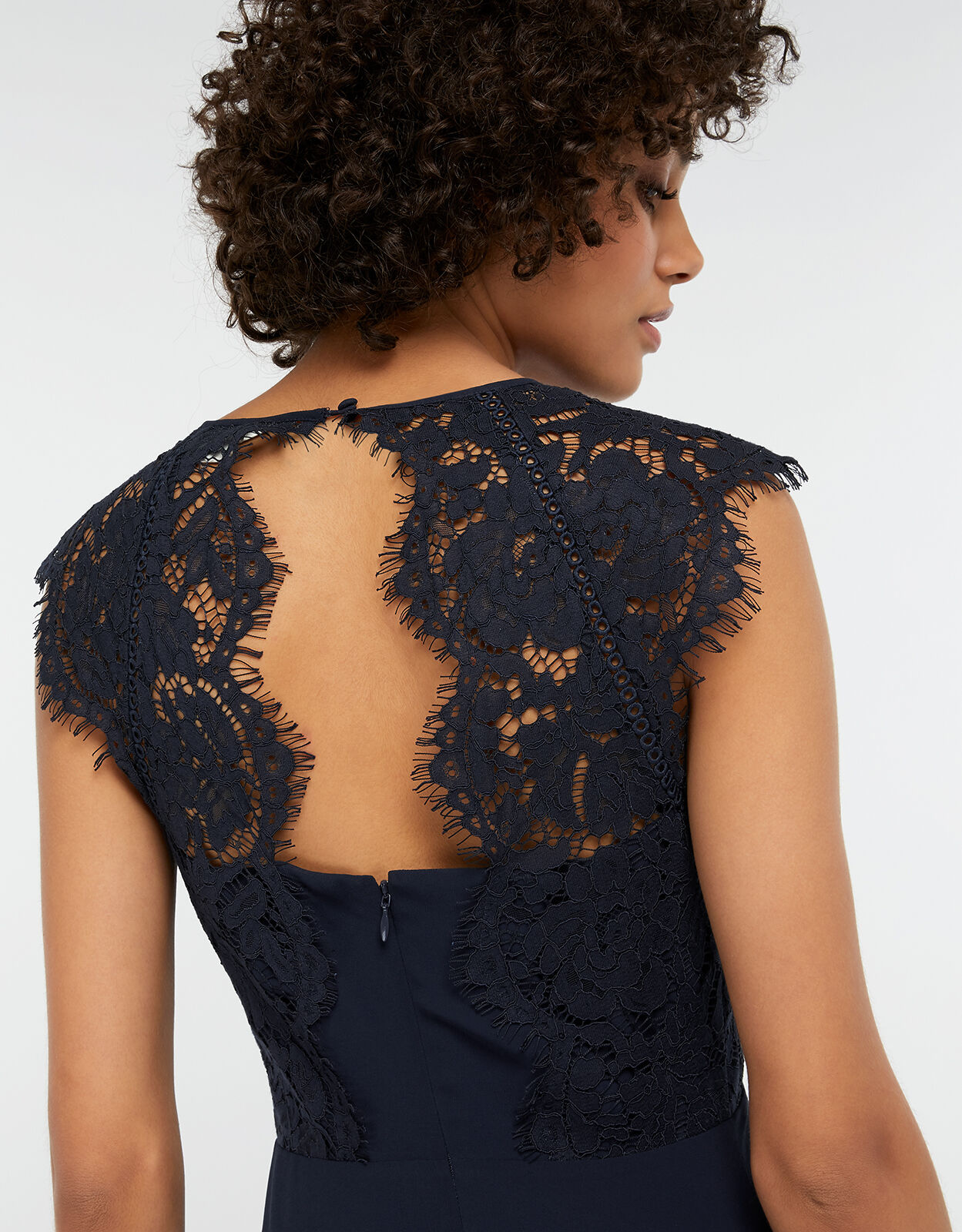 Monsoon navy long dress sale