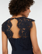 Morgane Lace Maxi Bridesmaid Dress, Blue (NAVY), large