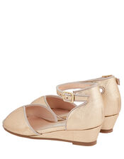 Dawn Shimmer Wedge Shoes, Gold (GOLD), large