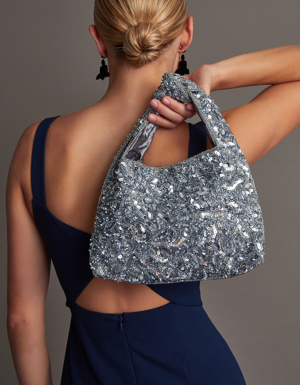 Stylish Sequins Crossbody Party Wear Barrel Bag, Bags & Wallets, Sling Bags  Free Delivery India.