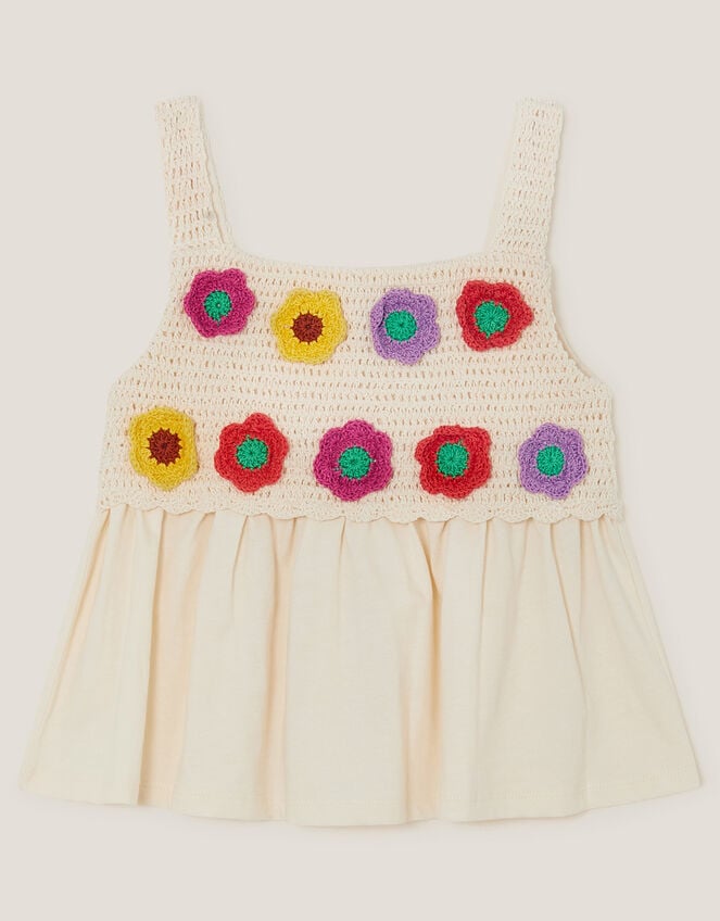 Crochet Flower Cami Top, Pink (PINK), large