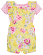 Newborn Baby Floral Romper Set, Yellow (YELLOW), large