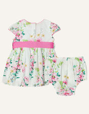 Newborn Wild Flower Dress Set, White (WHITE), large