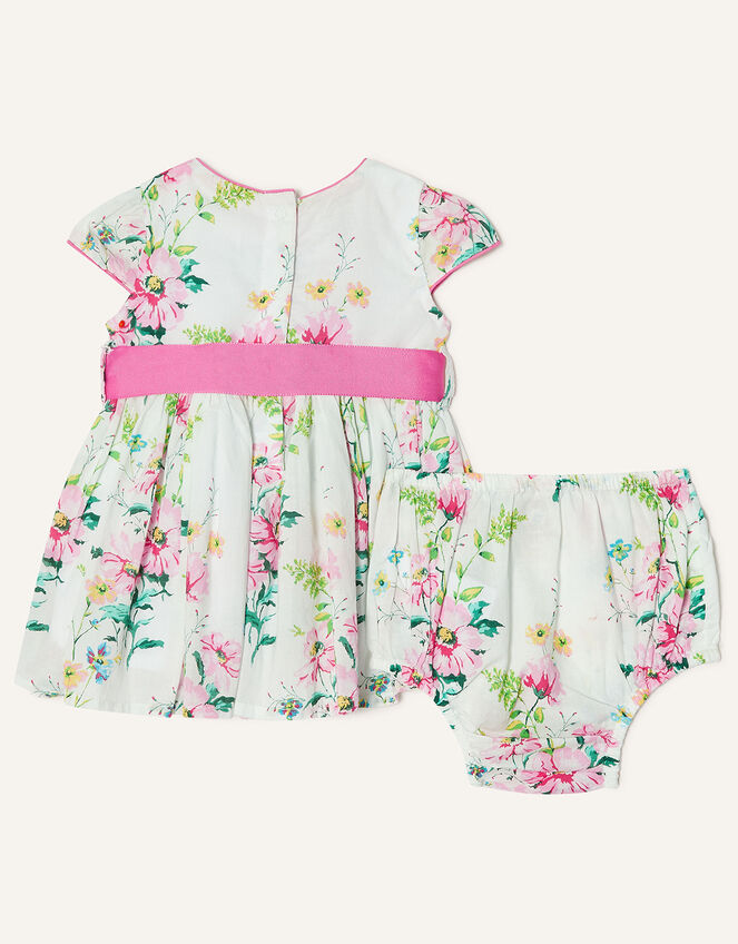 Newborn Wild Flower Dress Set, White (WHITE), large