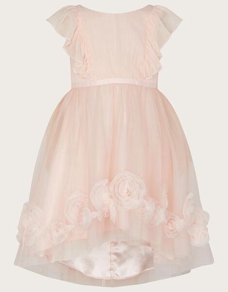 Chiffon 3D Roses Dress, Pink (PINK), large