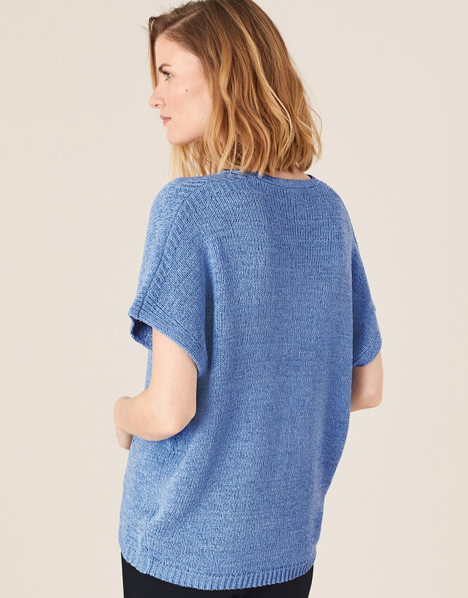 Tyla Tape Yarn Jumper, Blue (BLUE), large