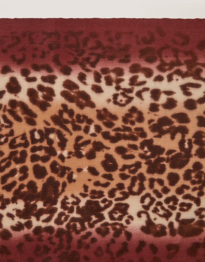 Archi Animal Print Tassel Scarf, Natural (NEUTRAL), large