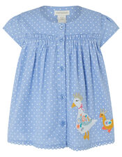 Baby Nellie Duck Top and Legging Set, Blue (BLUE), large
