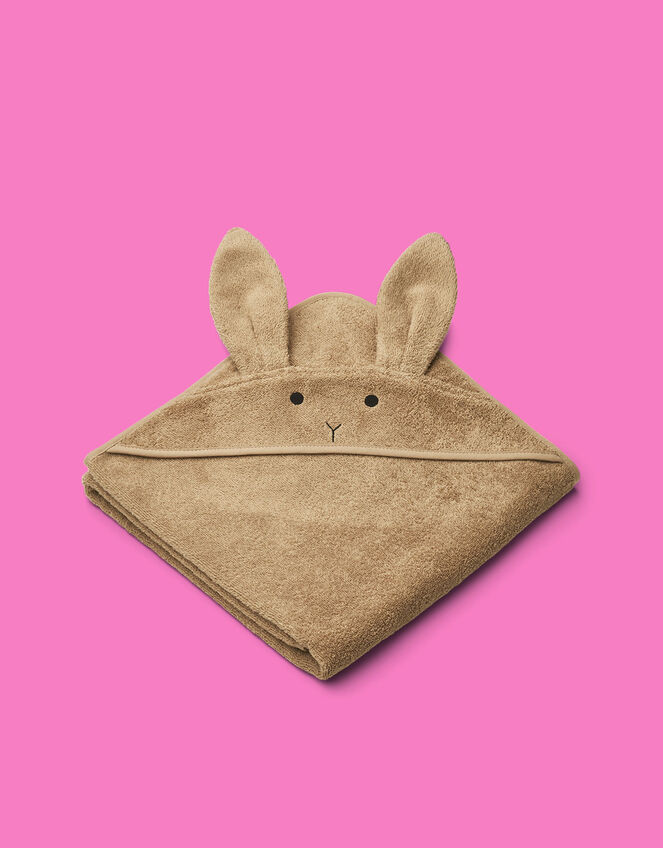Liewood Augusta Rabbit Hooded Towel, Camel (OATMEAL), large