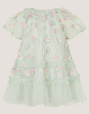 Baby Kala Floral Appliqu&eacute; Party Dress, Green (SAGE), large