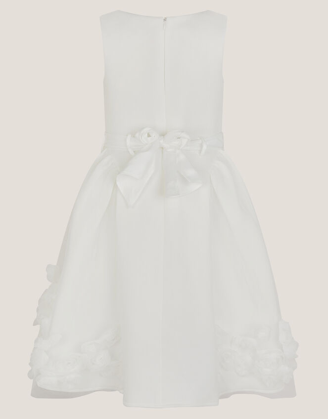 Eloise Appliqu&eacute; Rose Dress, Ivory (IVORY), large