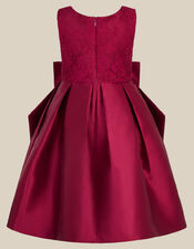 Juno Lace Bodice Party Dress, Red (BURGUNDY), large