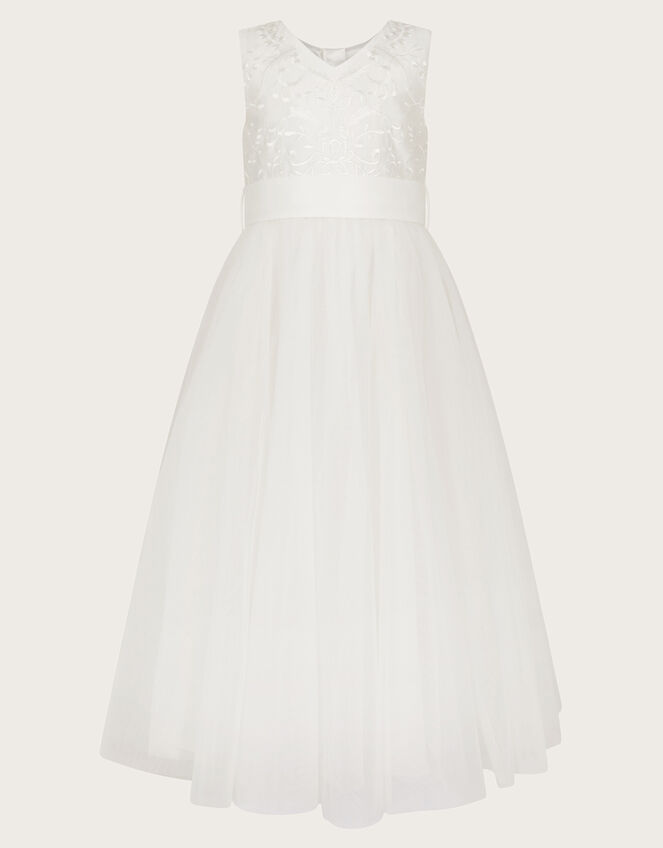 Bernadette Tulle Maxi Dress, Ivory (IVORY), large