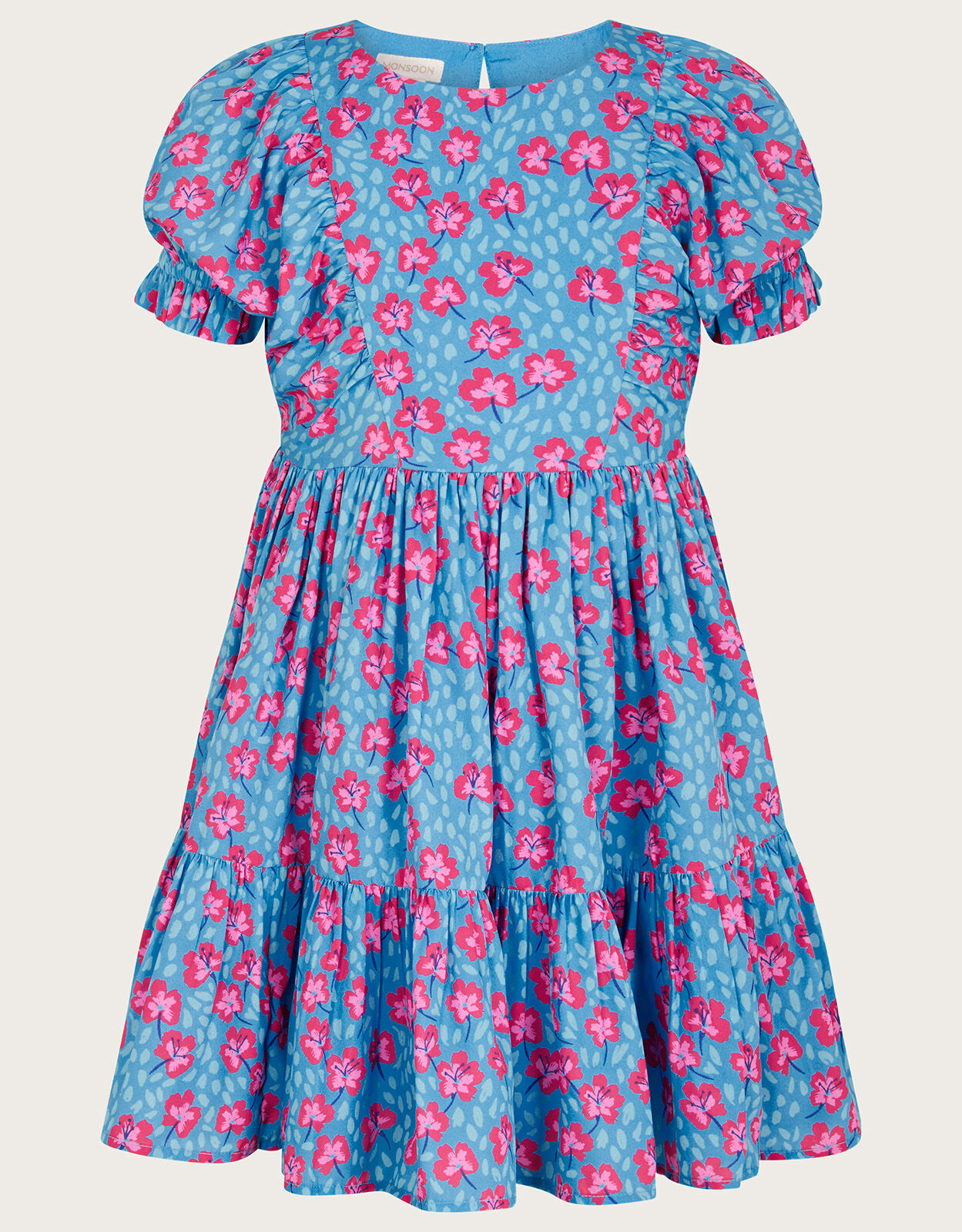 Cherry Blossom Print Dress Blue