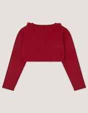 Ottilie Appliqu&eacute; Rose Cardigan, Red (RED), large