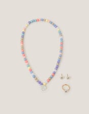 Pearly Flower Jewellery Set, , large