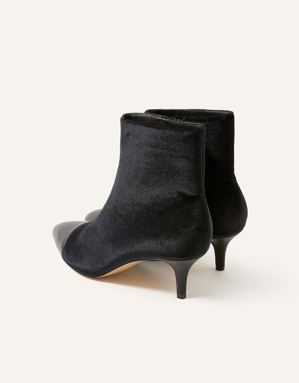 Ladies black kitten heel ankle boots deals