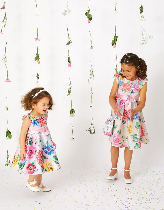 Baby Flo Floral Scuba Dress, Pink (PINK), large