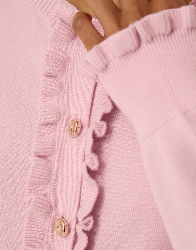 Ruby Frill Cardigan, Pink (PINK), large