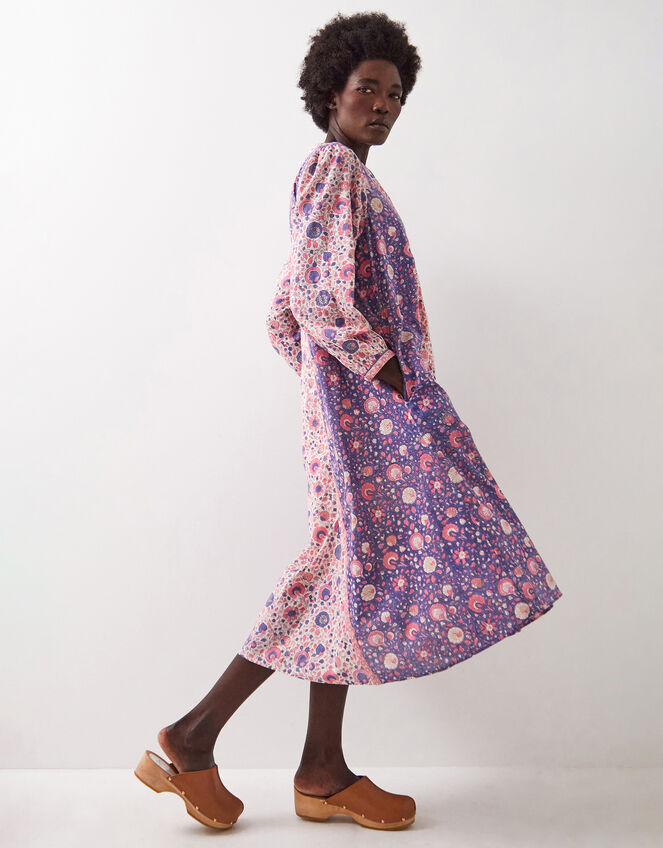 East Imogen Floral Midi Swing Dress, Multi (MULTI), large
