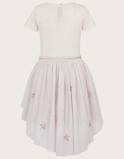 Disco Horse High Low Dress, Nude (NUDE), large
