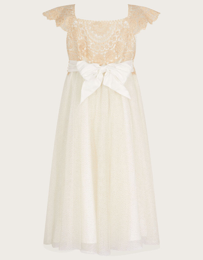 Estella Embroidered Dress	, Gold (GOLD), large