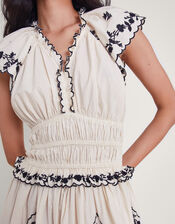 Esther Embroidered Maxi Dress, Ivory (IVORY), large
