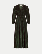 East Velvet Maxi Dress, Green (GREEN), large