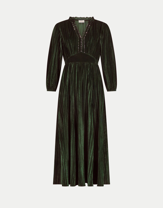 East Velvet Maxi Dress, Green (GREEN), large