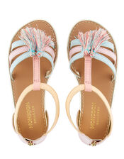 Rainbow Tassel Sandals, Multi (MULTI), large