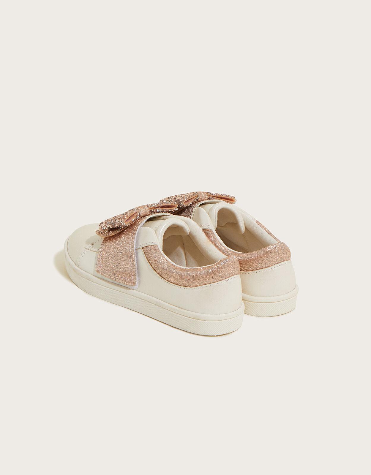 Girls bow top trainers