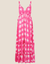 Tie Dye Maxi Dress , Pink (PINK), large
