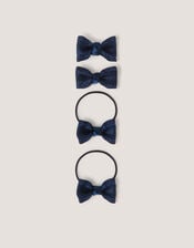 4-Pack School Bow Hair Bands & Clips, , large