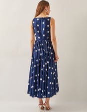 Sicily Fit and Flare Midi Dress, Blue (NAVY), large