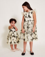 Savannah Monochrome Butterfly Dress, Ivory (IVORY), large