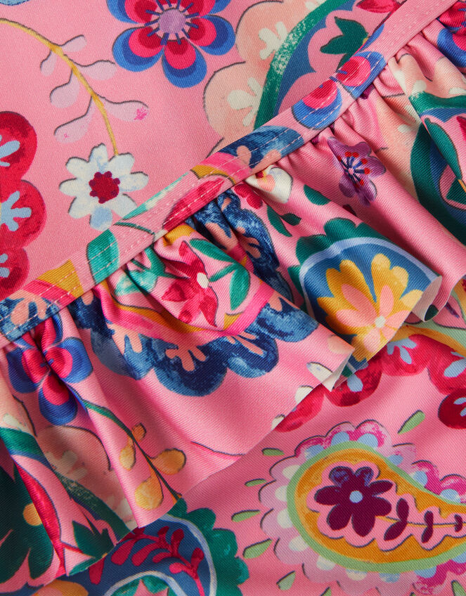 Paisley Print UPF50+ Long Sleeve Swim Set, Pink (PINK), large