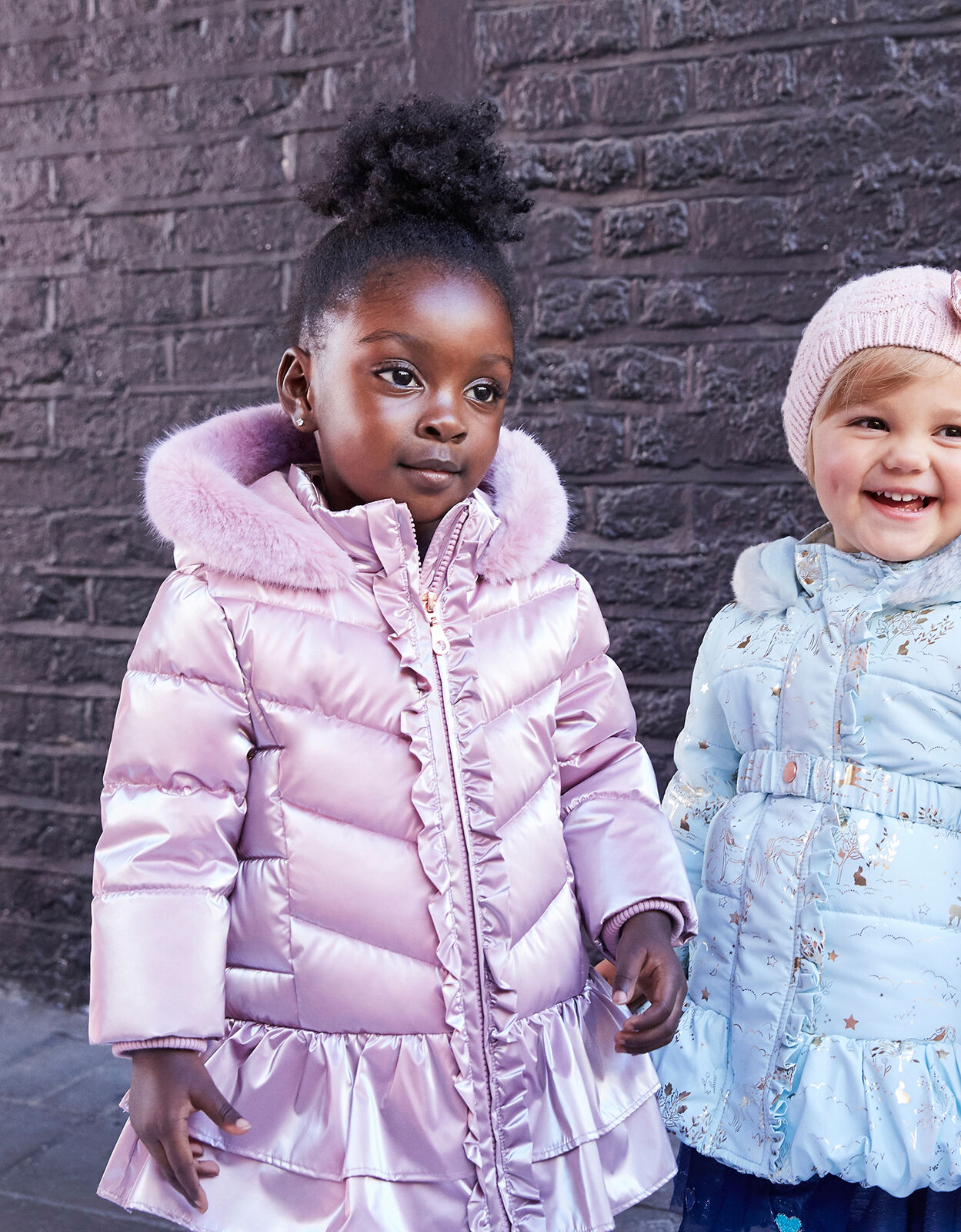 Girls metallic coat discount