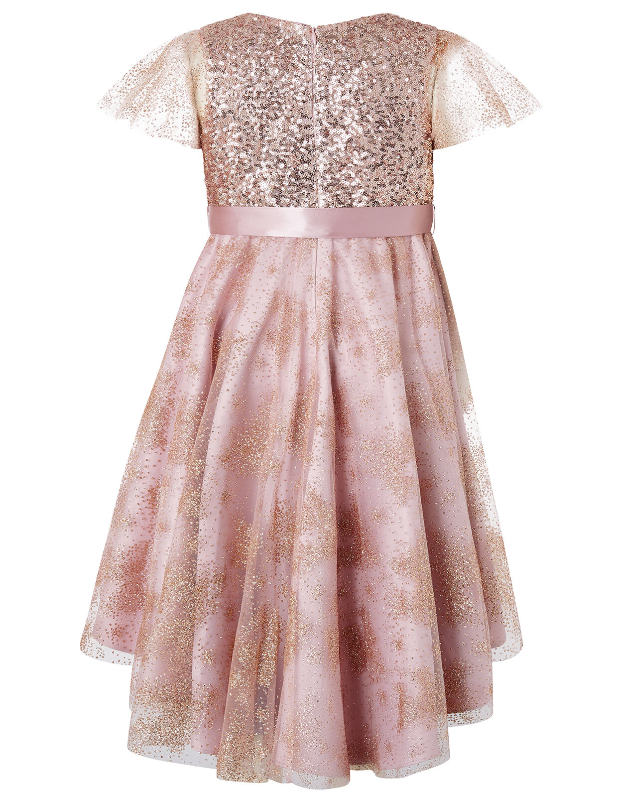 dusky pink sequin dress