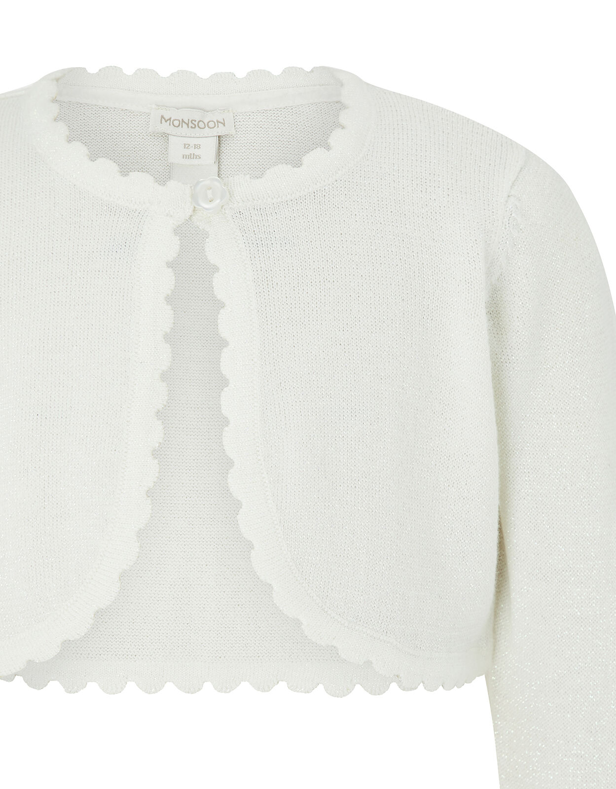 Baby Niamh Sparkle Knit Cardigan Ivory