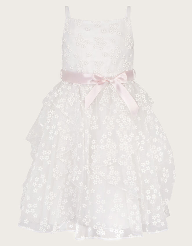 Jasmine Organza Flower Dress, Ivory (IVORY), large